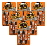 Gorilla Original Gorilla Glue, Brown, Waterproof Polyurethane Glue, Four 3 Gram Tubes (Pack of 6) - Expands Into Materials, All Purpose