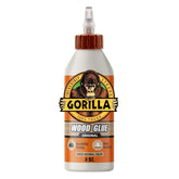 Gorilla Wood Glue, 8 oz., Water Resistant PVA Wood Glue for Indoor & Outdoor Projects, Fast Clamp, Natural Color, Paintable & Sandable