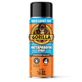 Gorilla Waterproof Patch & Seal Rubberized Sealant Spray, Black, 16 Ounce (Pack of 1) - Seals Out Water, Air, and Moisture