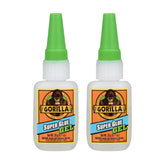 Gorilla Super Glue Gel, Clear Glue, 20 Gram (Pack of 2) - All Purpose and Fast Setting for Projects and Repairs