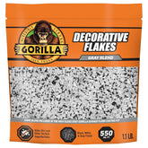 Gorilla Garage Floor Coating Decorative Flakes – Gray, Black & White Blend – Matches High-Gloss Gray Kit – Hides Dirt & Imperfections – Use with Epoxy or Concrete Coatings – Covers up to 550 sq. ft.