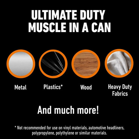 Gorilla Ultimate Spray Adhesive, Multi-Purpose Web Spray Contact Glue, Instant Aggressive Tack, Adjustable Nozzle, White, 12.2 oz (Pack of 1), Bonds Wood, Metal, Plastic, Leather & Fabric