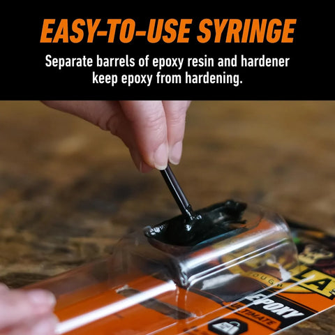 Gorilla Epoxy Ultimate, Waterproof, 10 Minute Set, Permanent Bond, Dries Black, 0.85oz Syringe (Pack of 1)