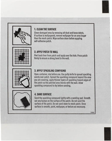 Gorilla Flexible Wall Repair Patch, 4”x 4”, (Pack of 1) – Durable, Professional Looking Repairs on Walls & Ceilings