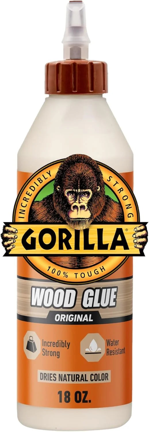 Gorilla Wood Glue, 18 Ounce Bottle, Natural Wood Color, (Pack of 1)