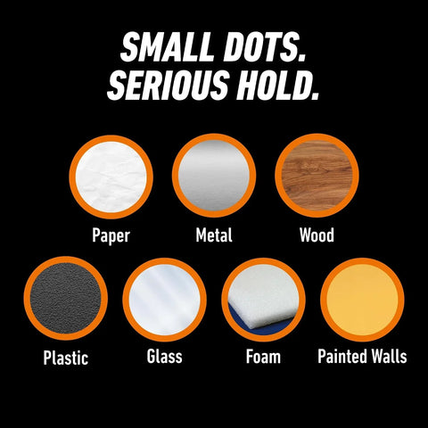 Gorilla Permanent Adhesive Dots, Double-Sided, Clear, 0.5" Diameter, 150 Pieces (Pack of 3) - No Mess, Photo Safe