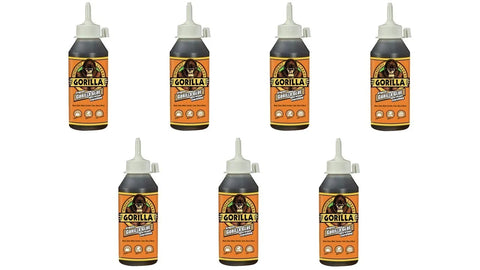 Gorilla Original Waterproof Polyurethane Glue, 8 ounce Bottle, Brown, (Pack of 7)