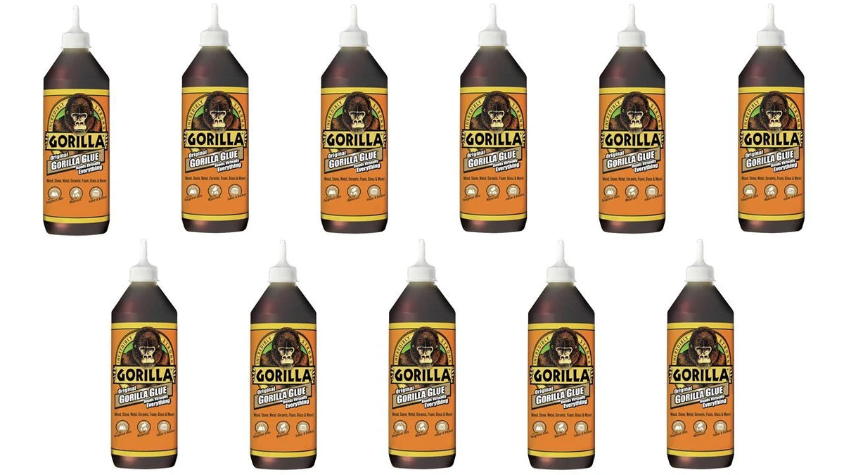 Gorilla Original Waterproof Polyurethane Glue, 36 ounce Bottle, Brown, (Pack of 11)
