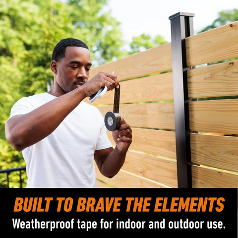 Gorilla - Heavy Duty Double Sided Mounting Tape, Weatherproof, 1" x 60", Black, (Pack of 12)
