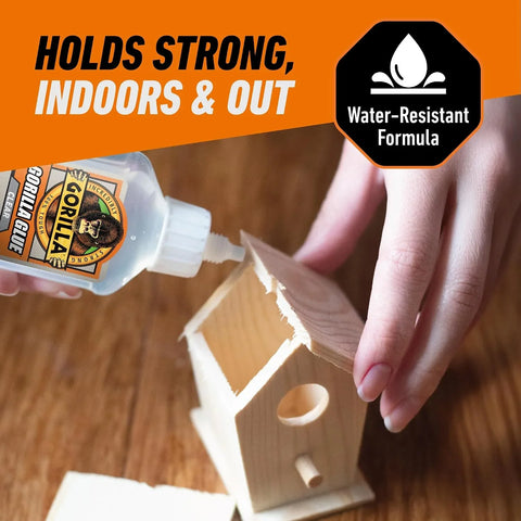 Gorilla Clear Glue, 1.75 Ounce Bottle (Pack of 2) - Crystal Clear, All Purpose, and Water Resistant