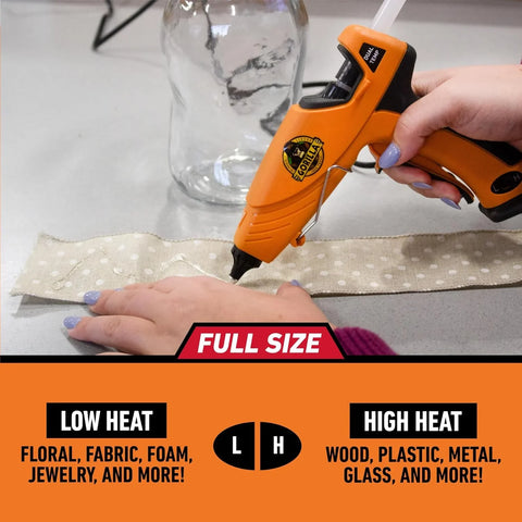 Gorilla Hot Glue Gun, Dual Temp | Precision Nozzle | Easy Squeeze Trigger | 45 Sticks, Pack of 5