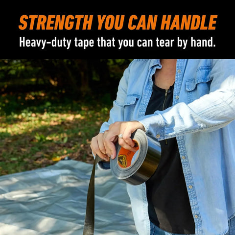 Gorilla Tape, Duct, Utility, Triple Layer Strength, Indoor & Outdoor, Weather Resistant Shell, 1.88 in x 10 yd, Black, (Pack of 2)