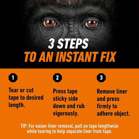 Gorilla Super Glue Tape, Multi-Purpose, Permanent, Double Sided, High Tack, 5/8in x 20ft, Clear (Pack of 1)